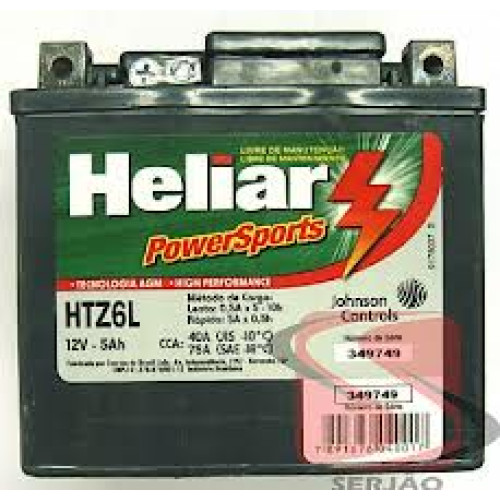 Bateria Heliar de Moto HTZ6L HTZ- CL