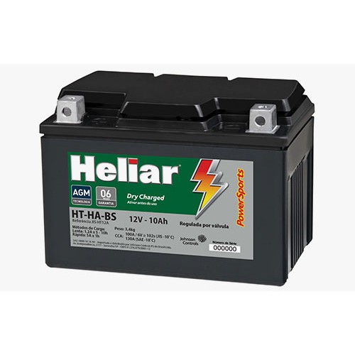 Bateria Heliar de Moto HT-HA12A   YT12A-BS    
